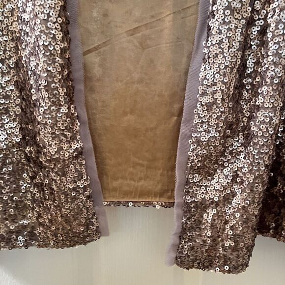 Joyfolie Mia Joy Gold Sequin Livvy Jacket Open Cardigan Girls Size 10 - Picture 10 of 14